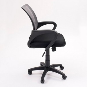 Silla de oficina, estudio o escritorio PRACTIK, con brazos y base giratoria, tela 3D, de 58x55x87/97 cm